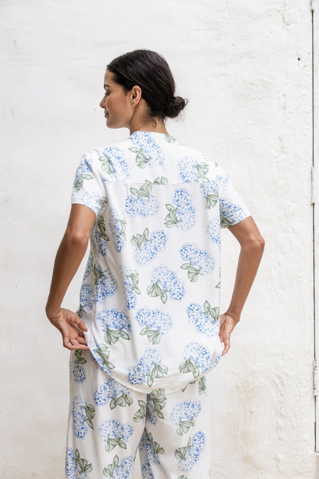 Maggie Pajama Set - Long Pants - Hydrangea Blue