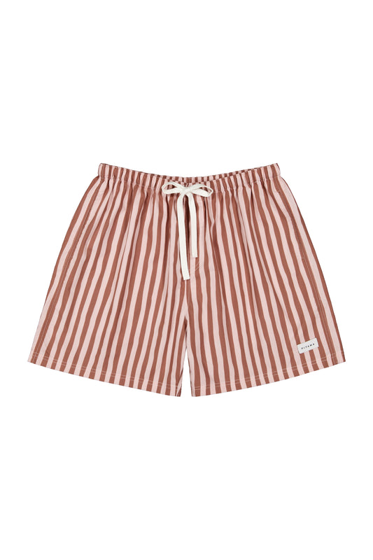 Piyama Mens Boxers - Cotton Modal - Stripe Mocha — front view