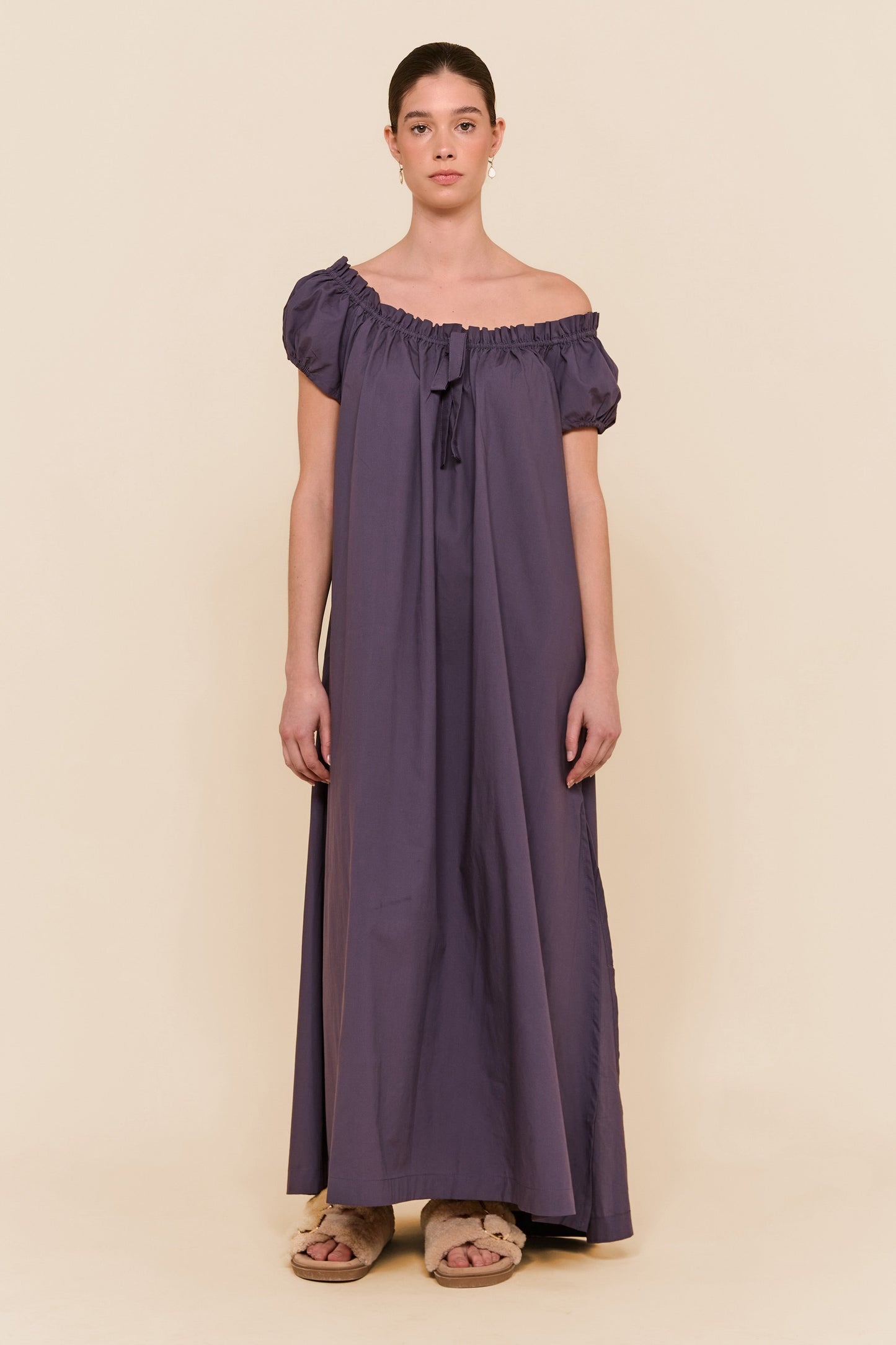 Lily Lounge Dress - Cotton Modal - Midnight