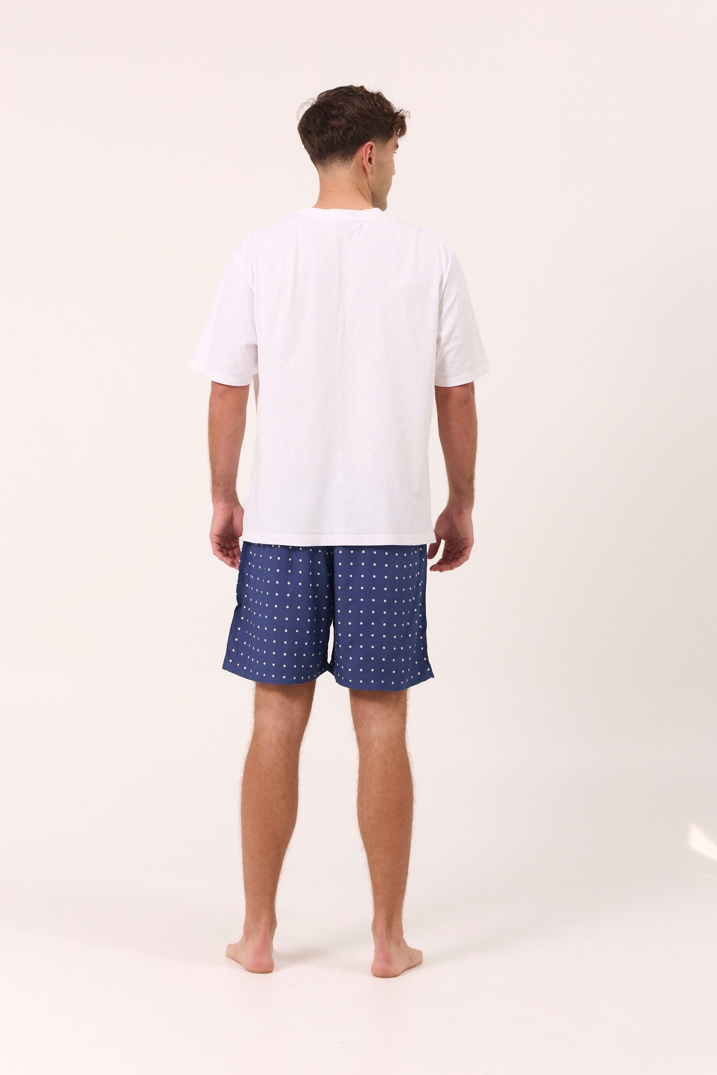 Mens Boxers - ECOVERO™ - Indigo Dot
