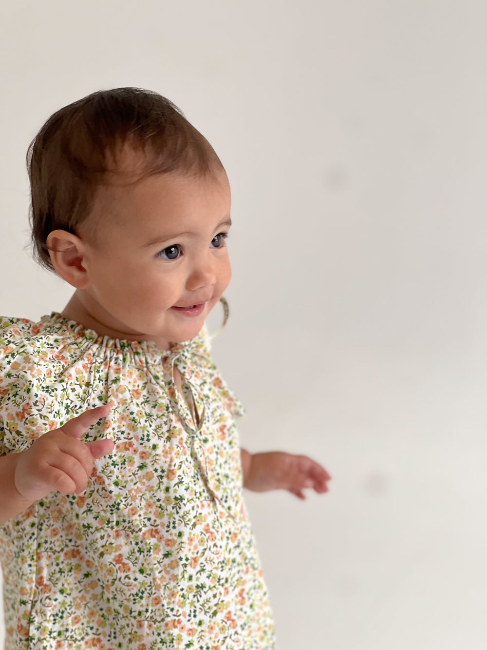 Girls Molly Lounge Dress - Floret Green