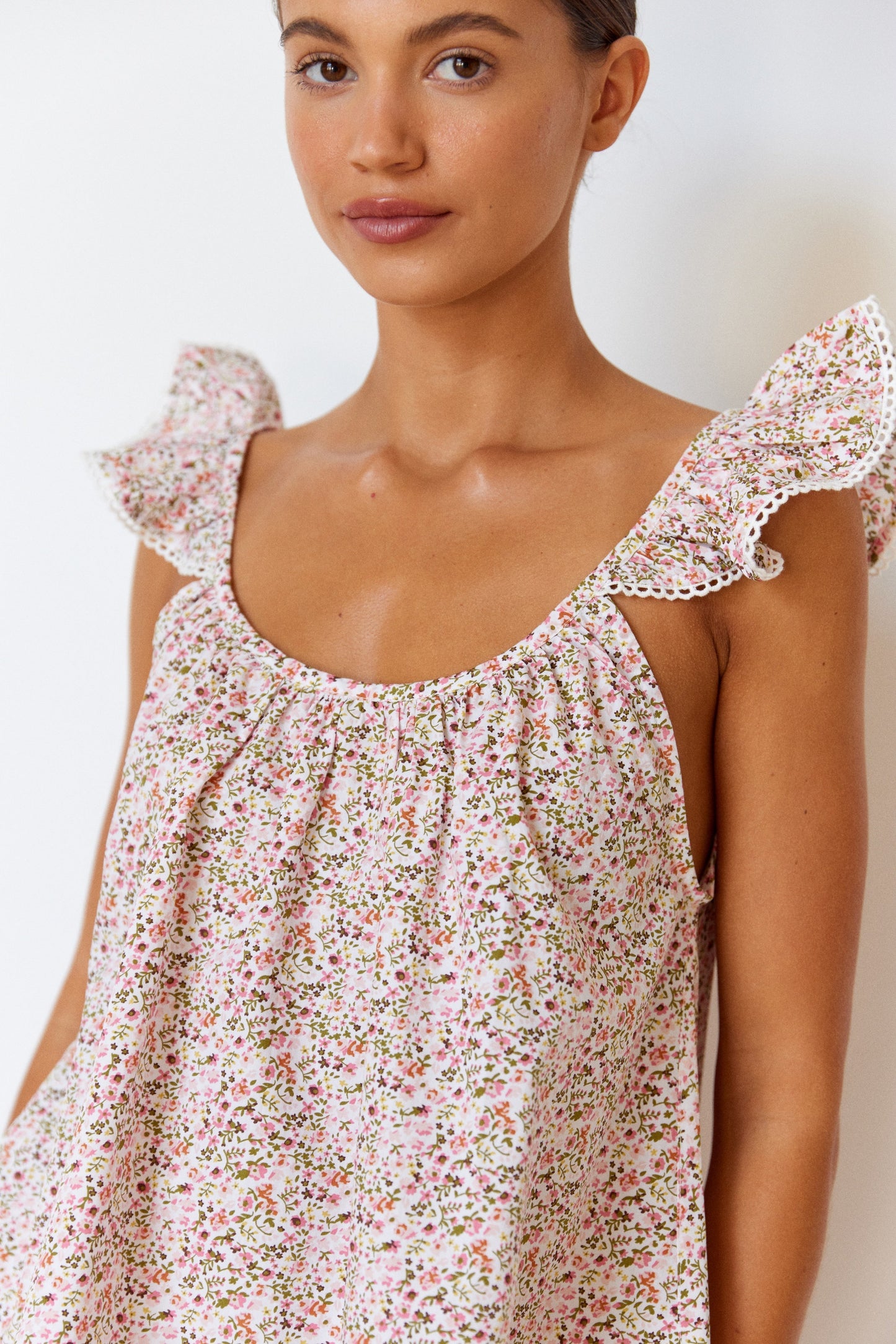 Indah Wing Sleep Set - Floret Pink + Trim