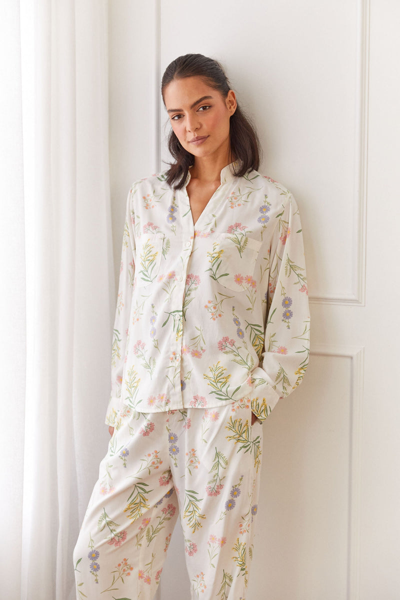 Maggie Pajama Set - Long - Wild Flower – Piyama USD