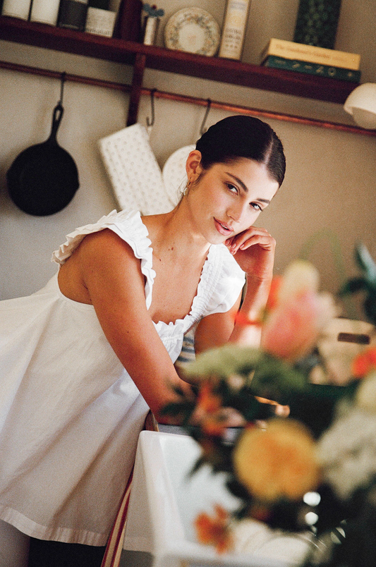 Nicolette Sleep Set - Pants - White Cotton Grass