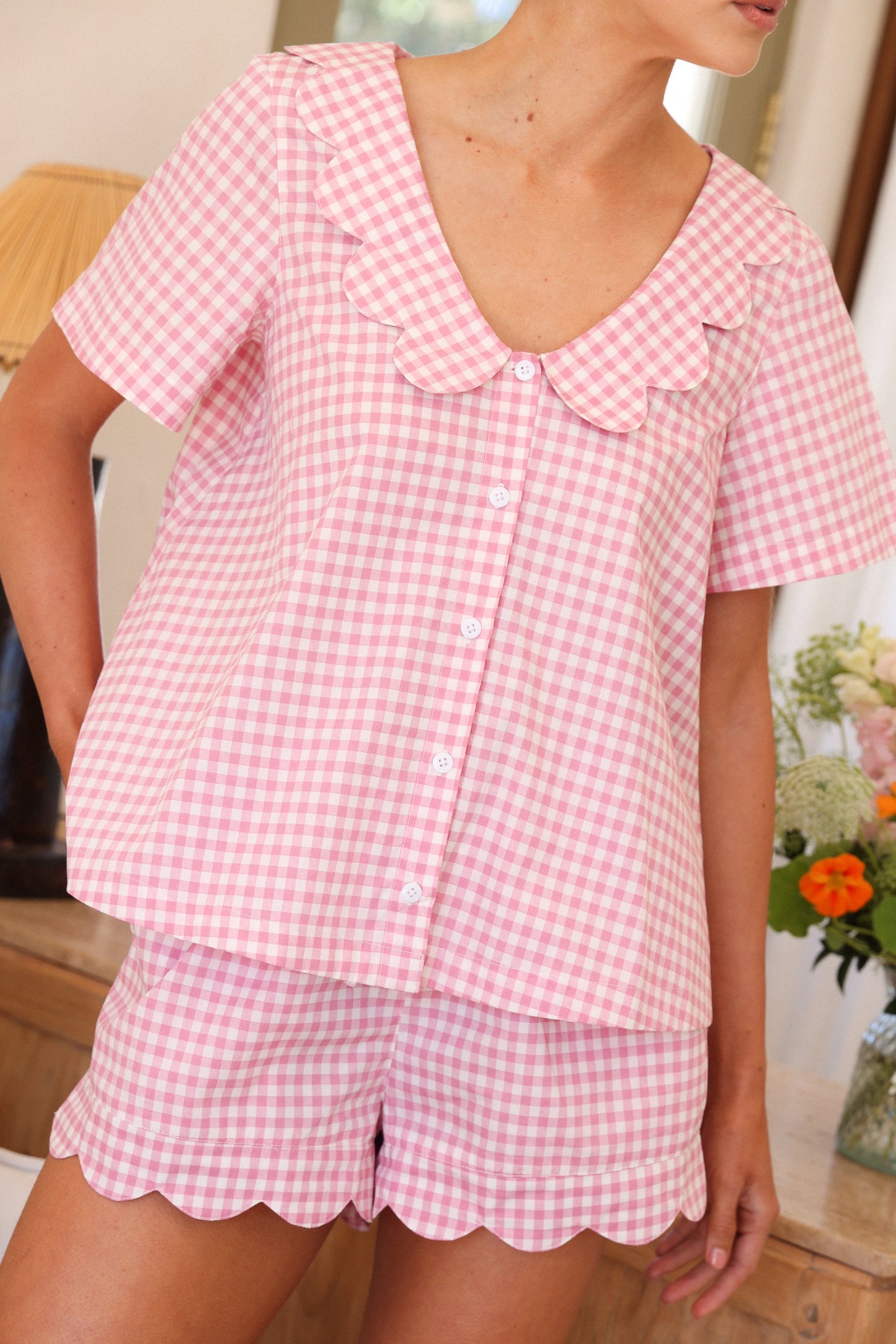 Penelope Sleep Set - Gingham Berry