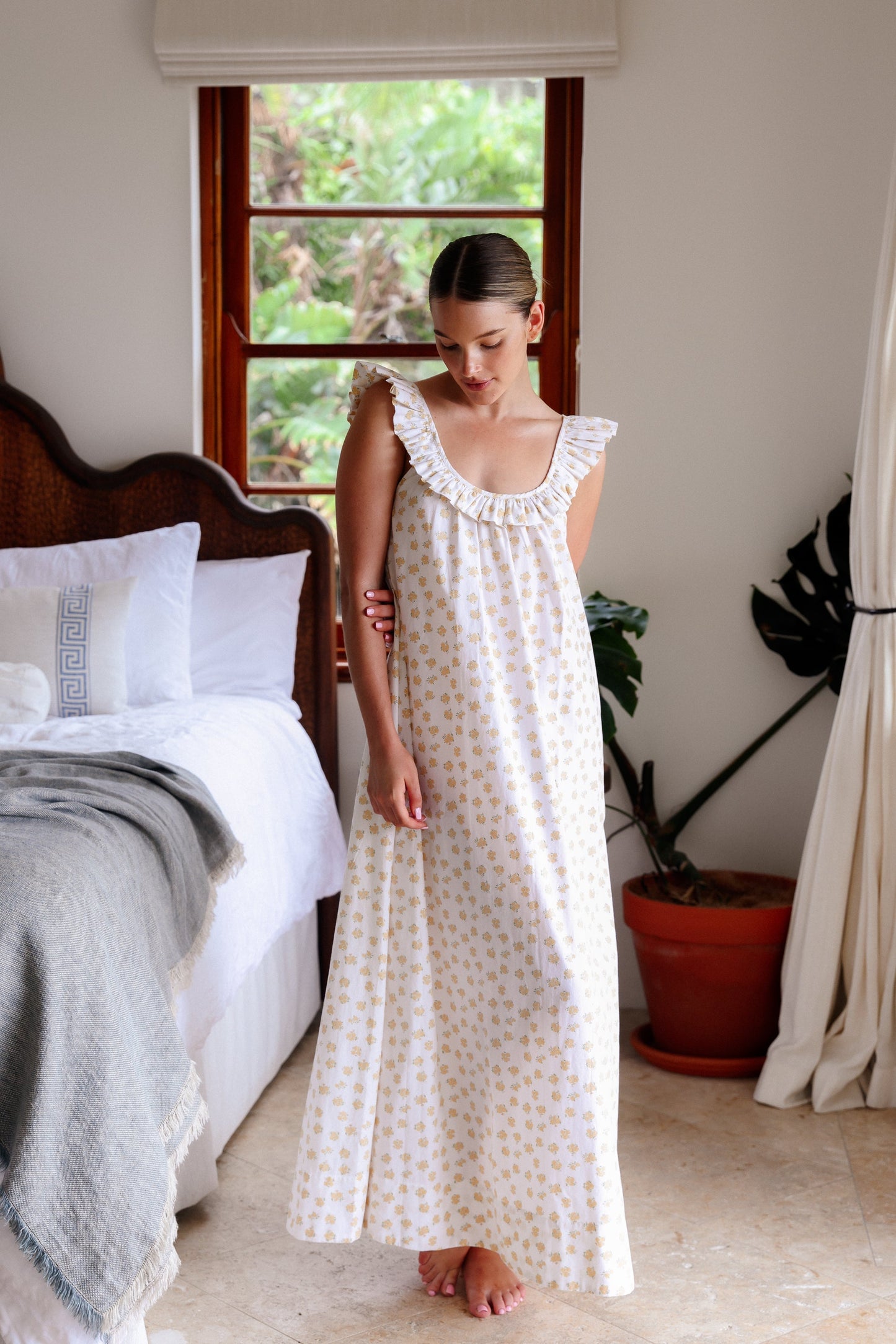 Margot Nightie - Cotton Modal - Meadow