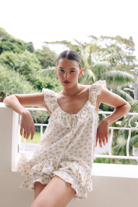 Romy Sleep Set - Cotton Modal - Meadow Honey