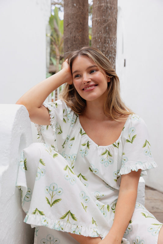Betty Lounge Dress - Long - Cotton Modal - Dandelion