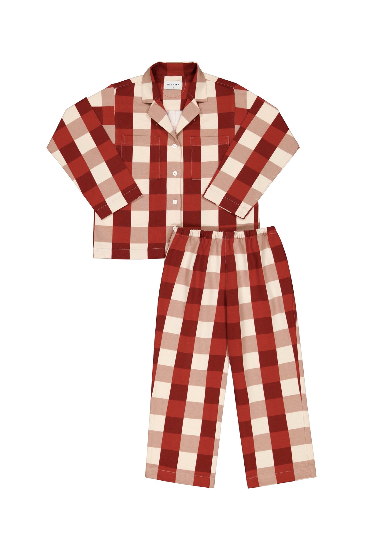 Unisex Lounge Set - Cotton Jersey - Holiday Plaid