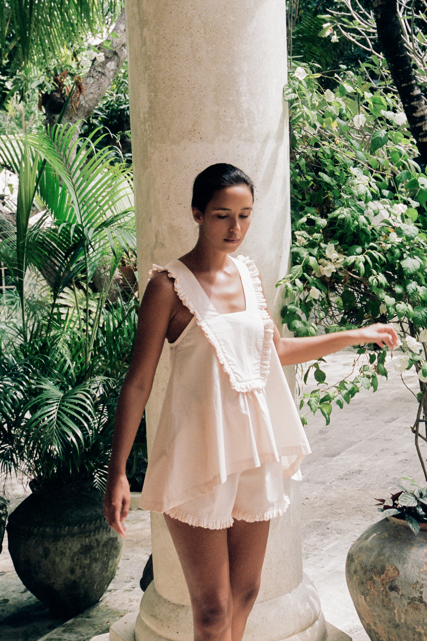 Elsie Sleep Set - Cotton Nude + Trim