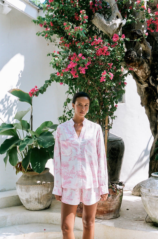 Piyama Maggie Pyjama Set - Long Sleeve - ECOVERO™ - Summer Toile Pink — view 3