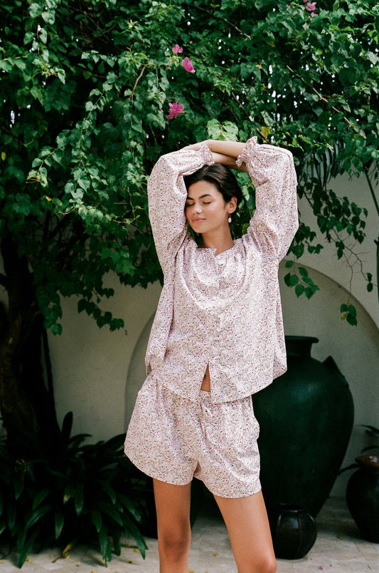 Claire Lounge Set - Floret Pink