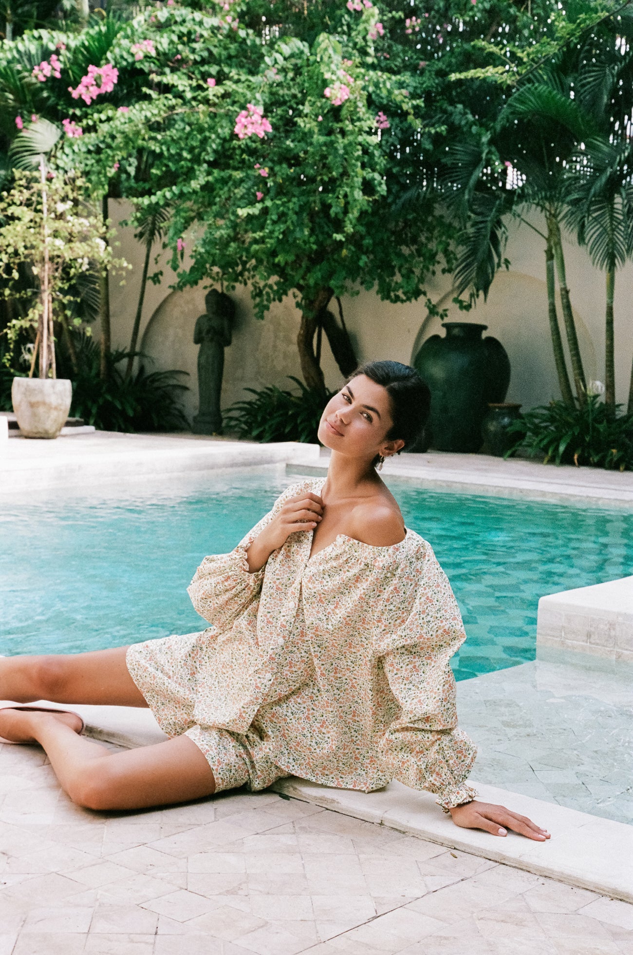 Claire Lounge Set - Cotton - Floret Green