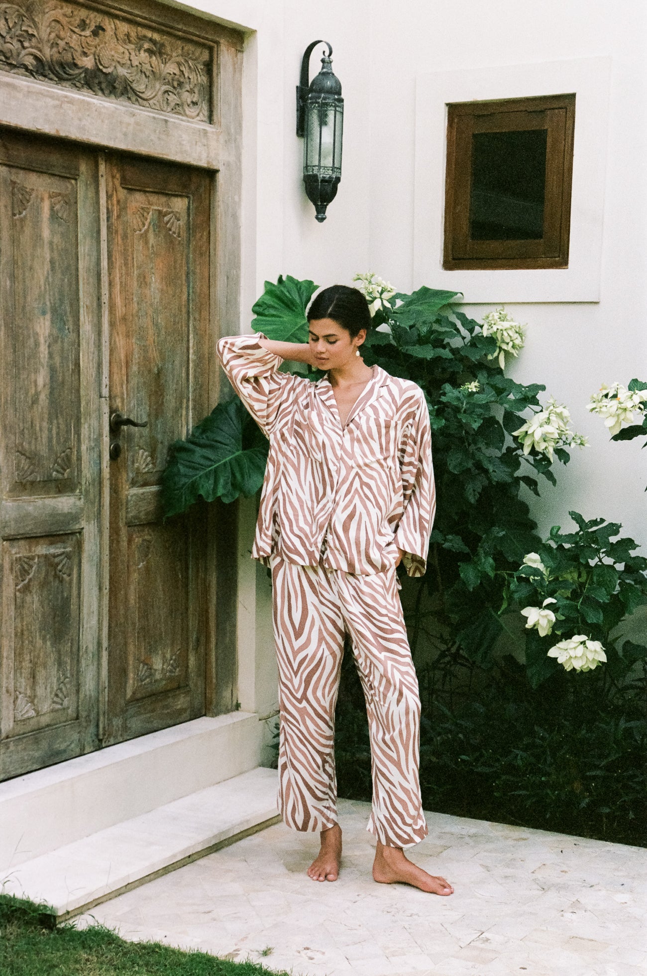 Peta Sleep Set - Long - ECOVERO™ - Zebra