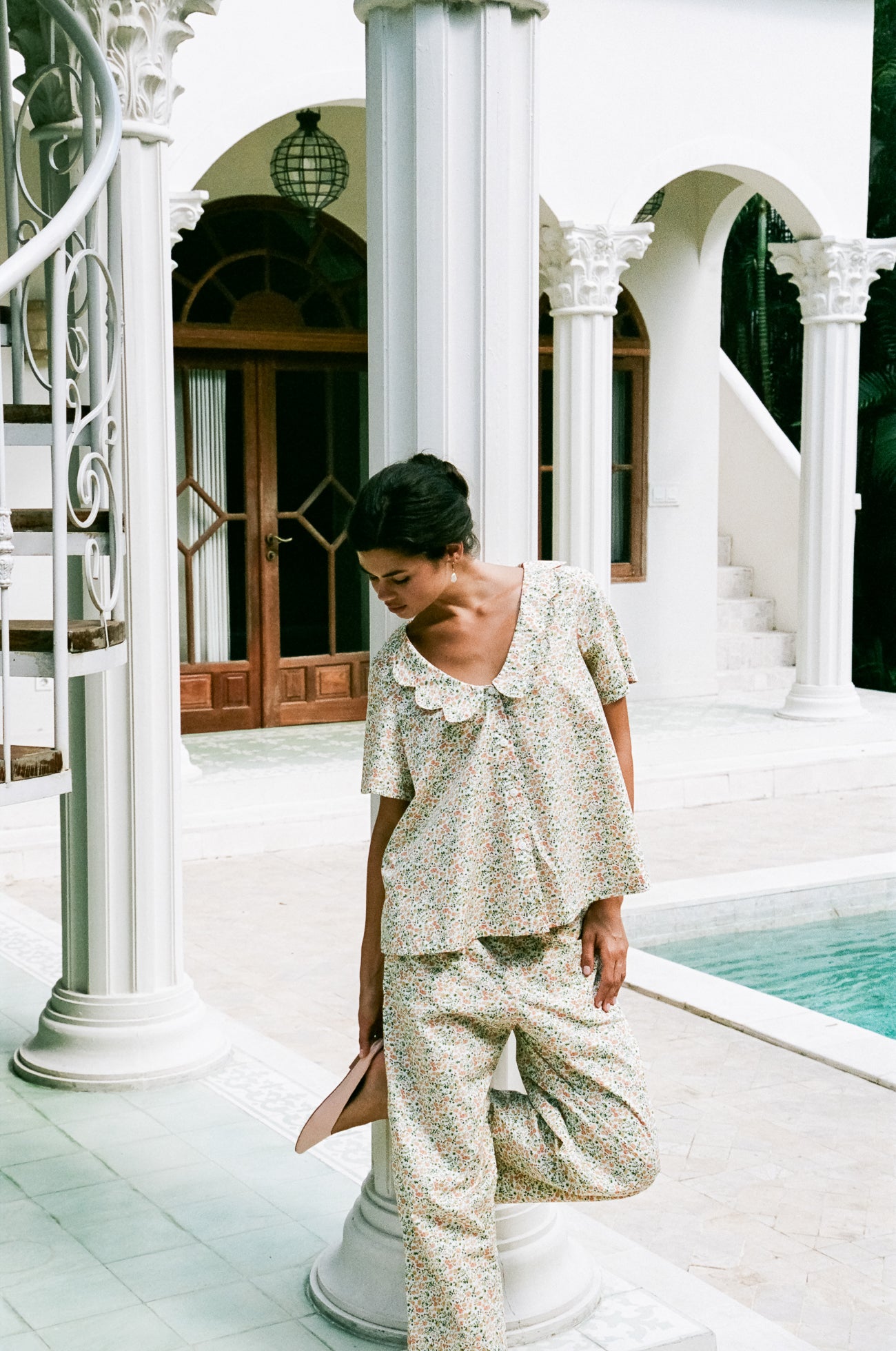 Penelope Sleep Set - Pants - Floret Green