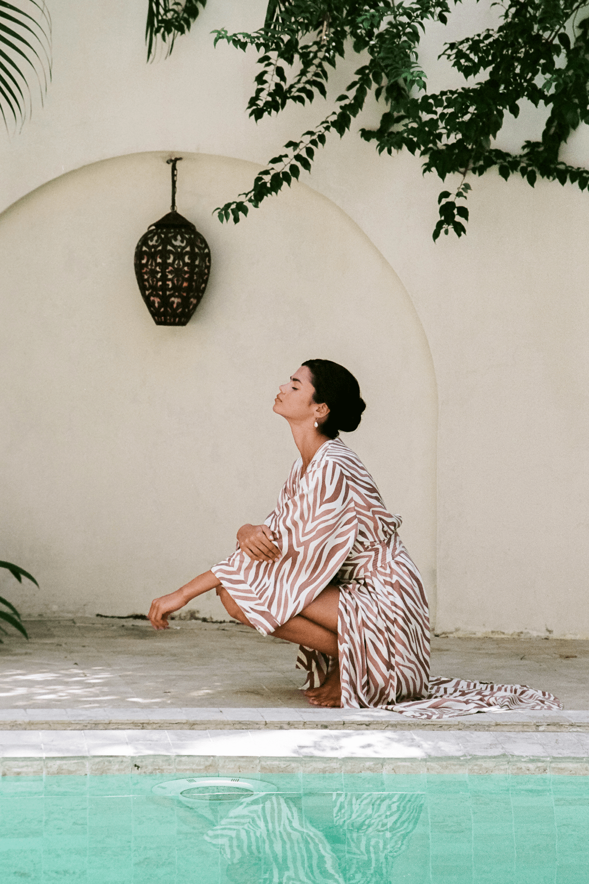 Alice Kimono - Long - ECOVERO™ - Zebra