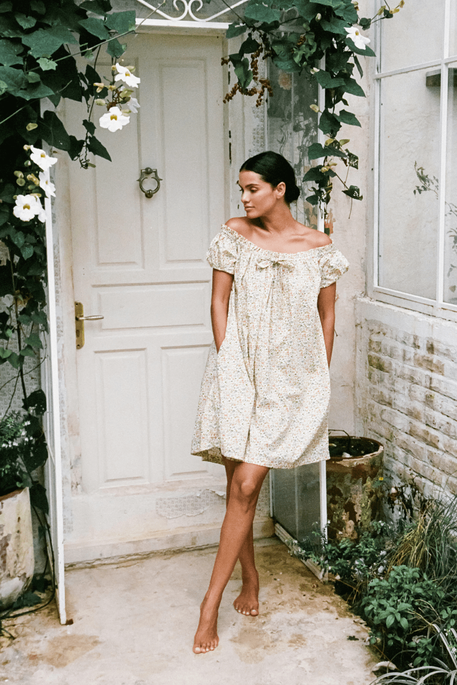 Lily Lounge Dress - Cotton - Floret Green