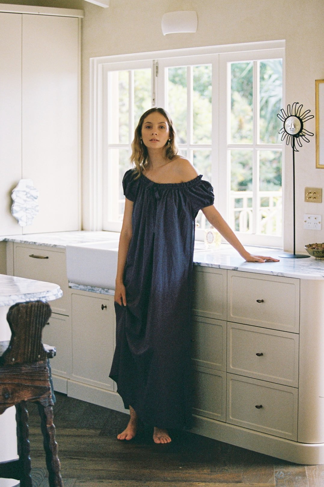 lounge dress Lily Lounge Dress - Cotton Modal - Midnight