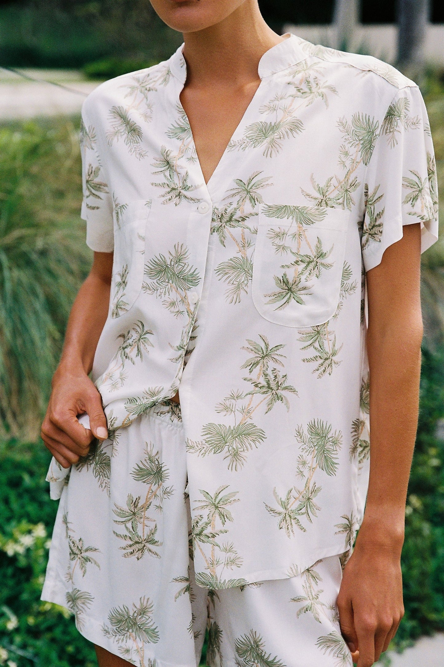 Maggie Pajama Set - Vintage Palm - Olive