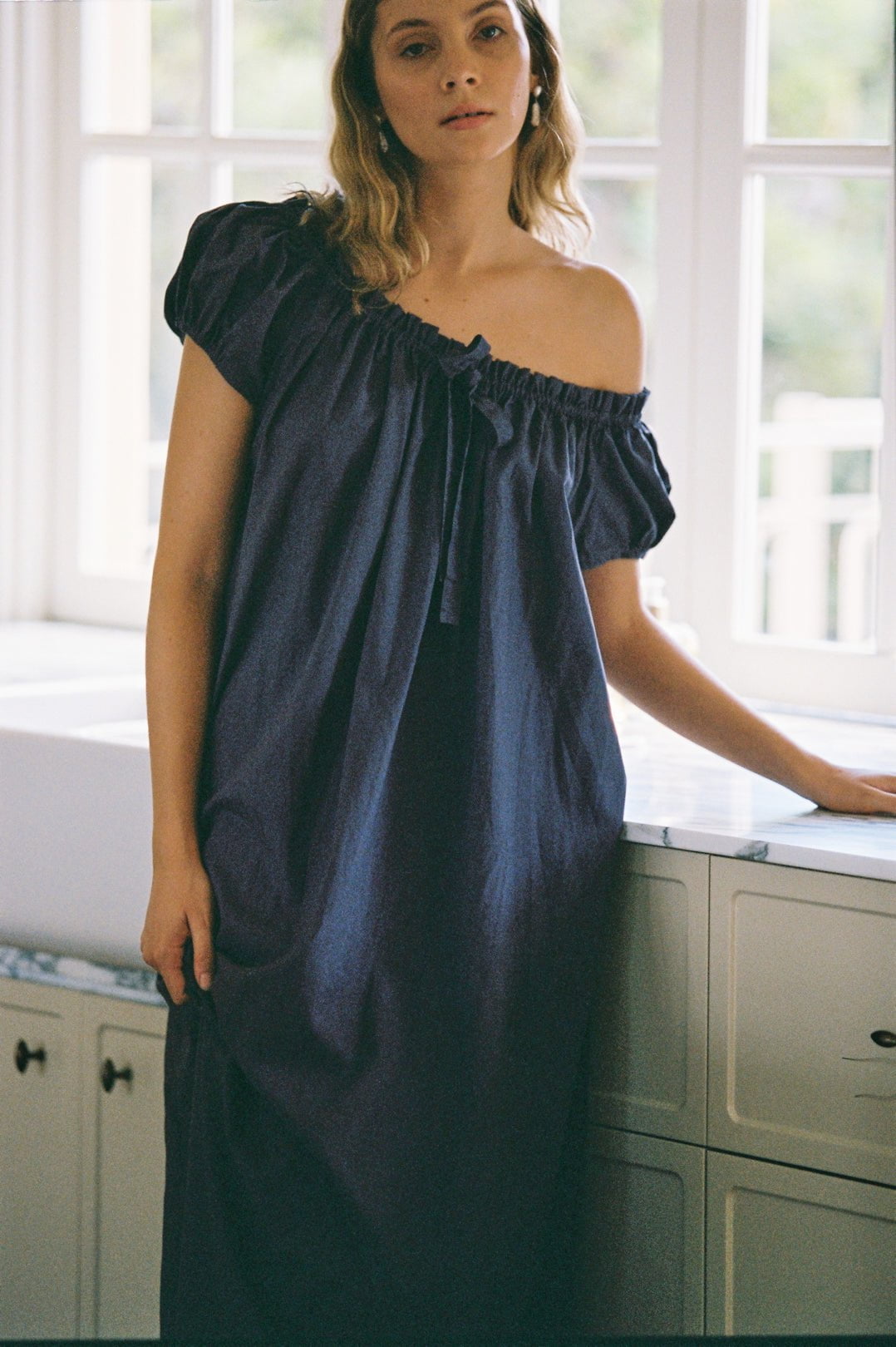 Lily Lounge Dress - Cotton Modal - Midnight