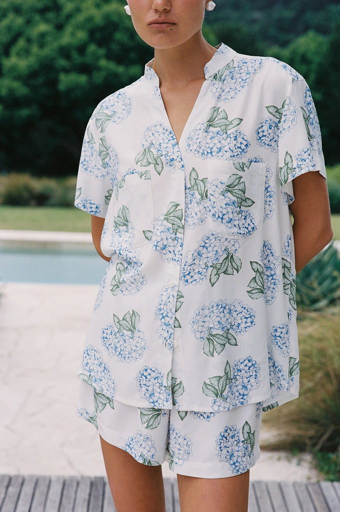 Maggie Pajama Set - Hydrangea Blue
