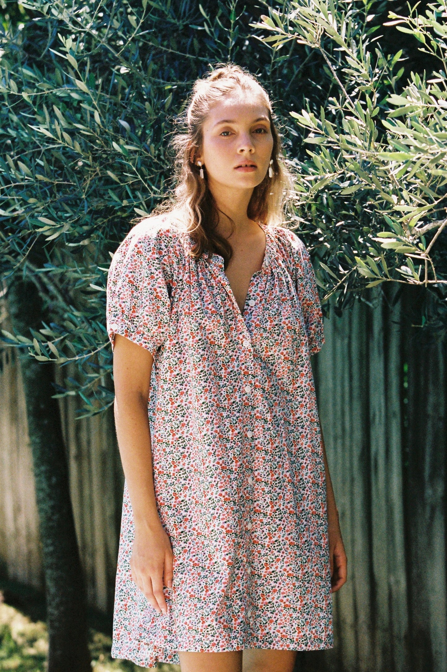 Libby Lounge Dress - Cotton - Floret - XS Libby Lounge Dress - Cotton - Floret - XS