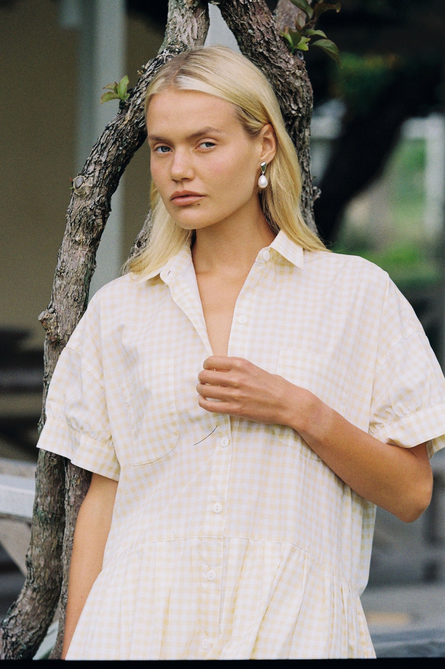 Cosima Dress - Cotton - Gingham Yellow