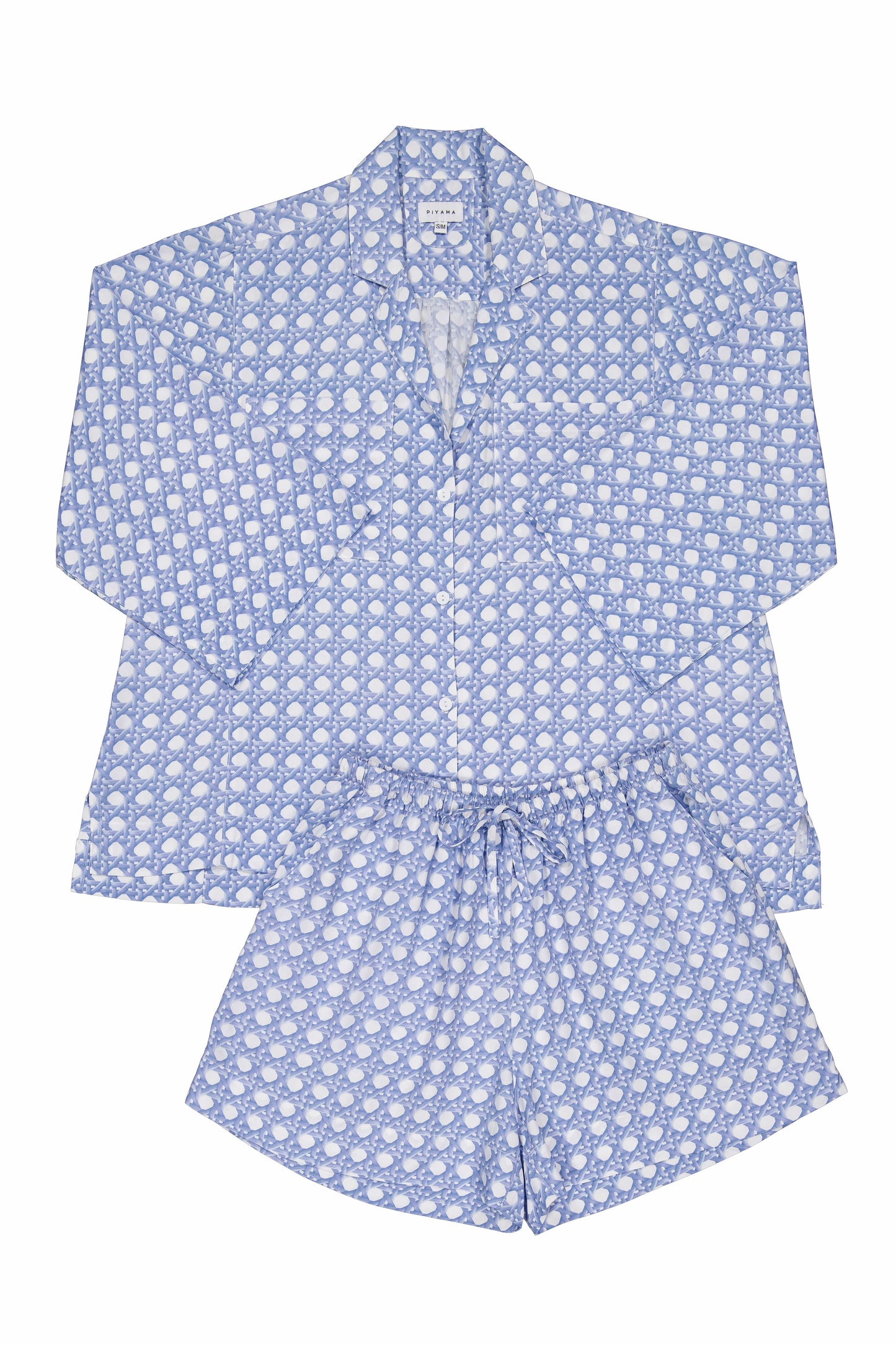 Peta Sleep Set - ECOVERO™ - Rattan - Cornflower Blue