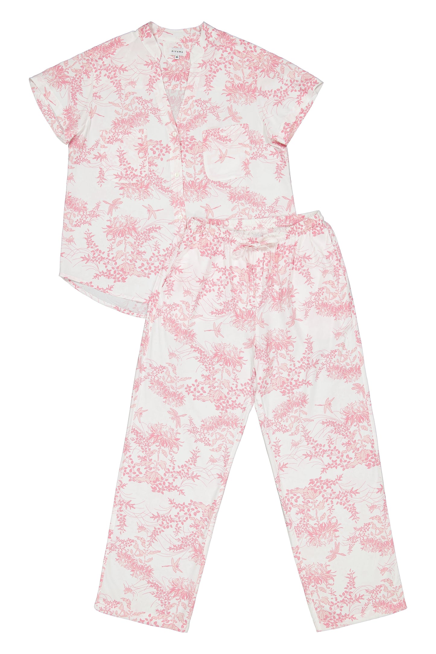 Maggie Pyjama Set - Long Pants - Summer Toile - Pink