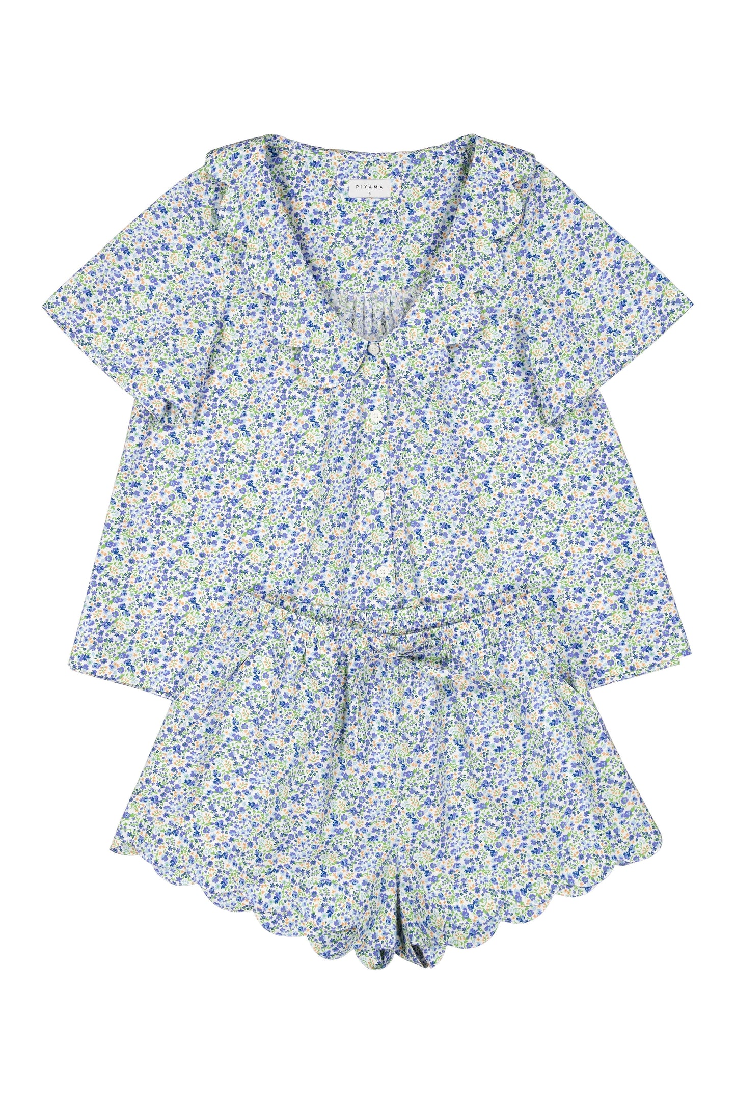 Penelope Sleep Set - Cotton - Floret Blue
