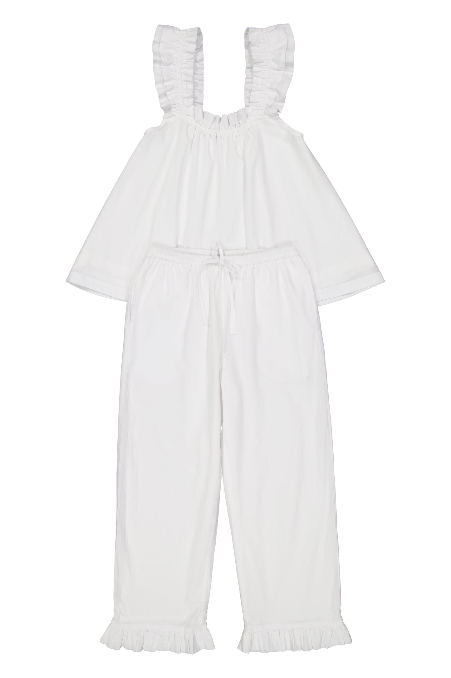Nicolette Sleep Set - Pants - White Cotton Grass