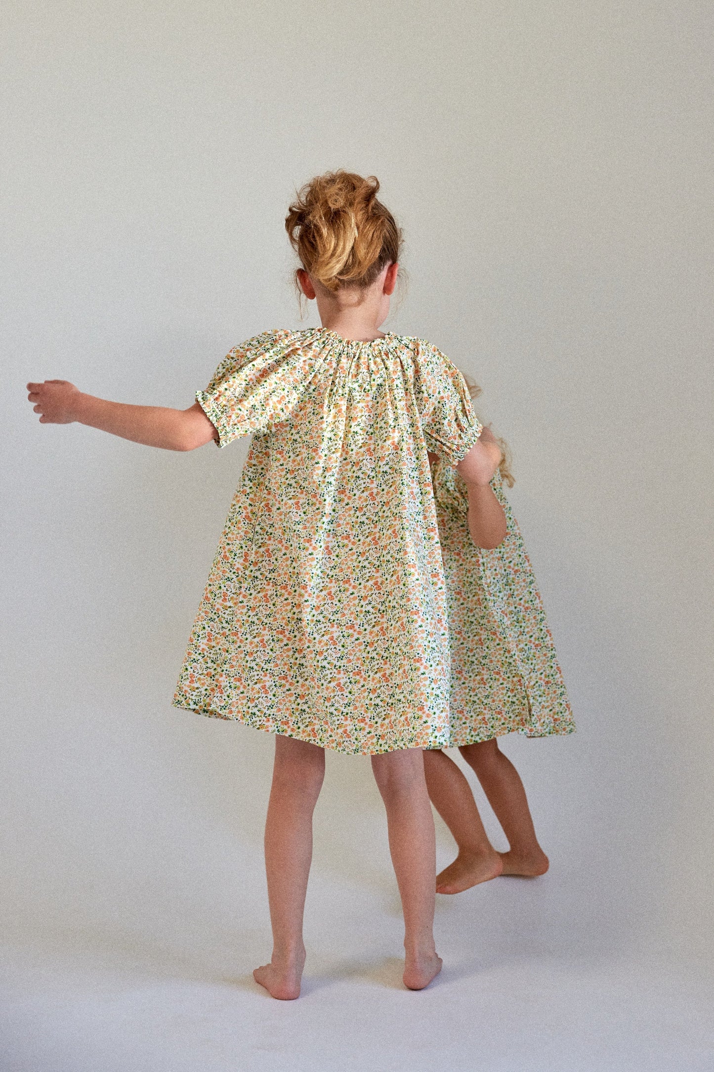 Girls Molly Lounge Dress - Floret Green