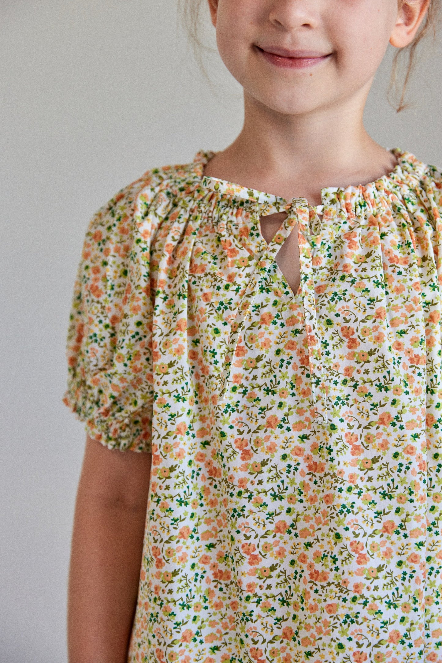 Girls Molly Lounge Dress - Floret Green