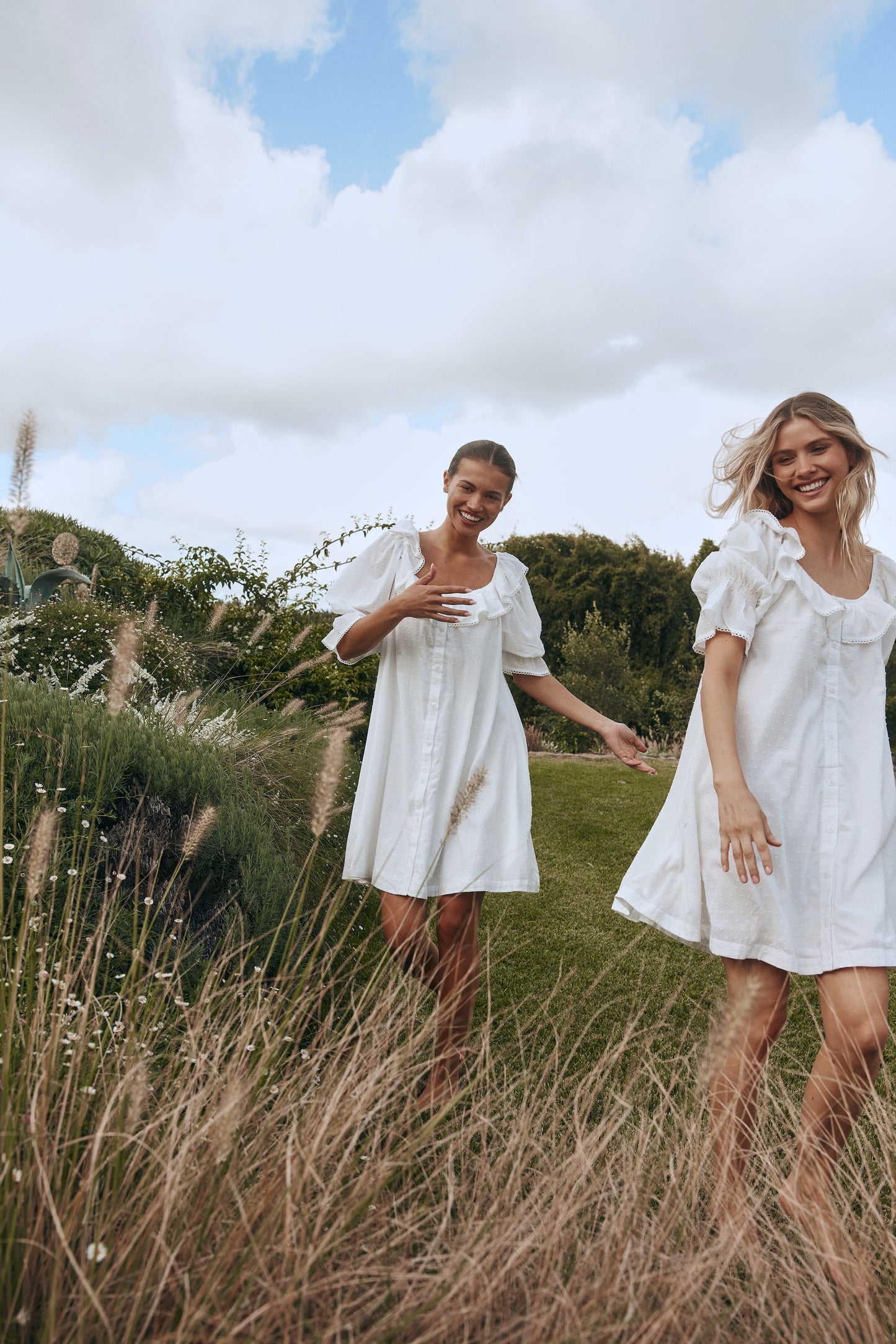Jemima Nightie - White - Cotton Swiss Dot