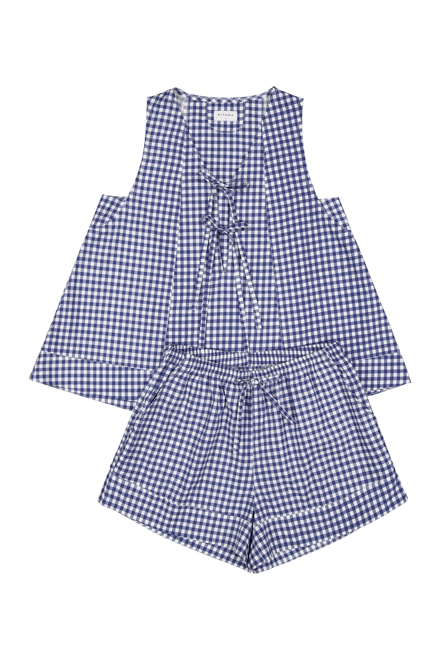Andy Lounge Set - Gingham - Navy