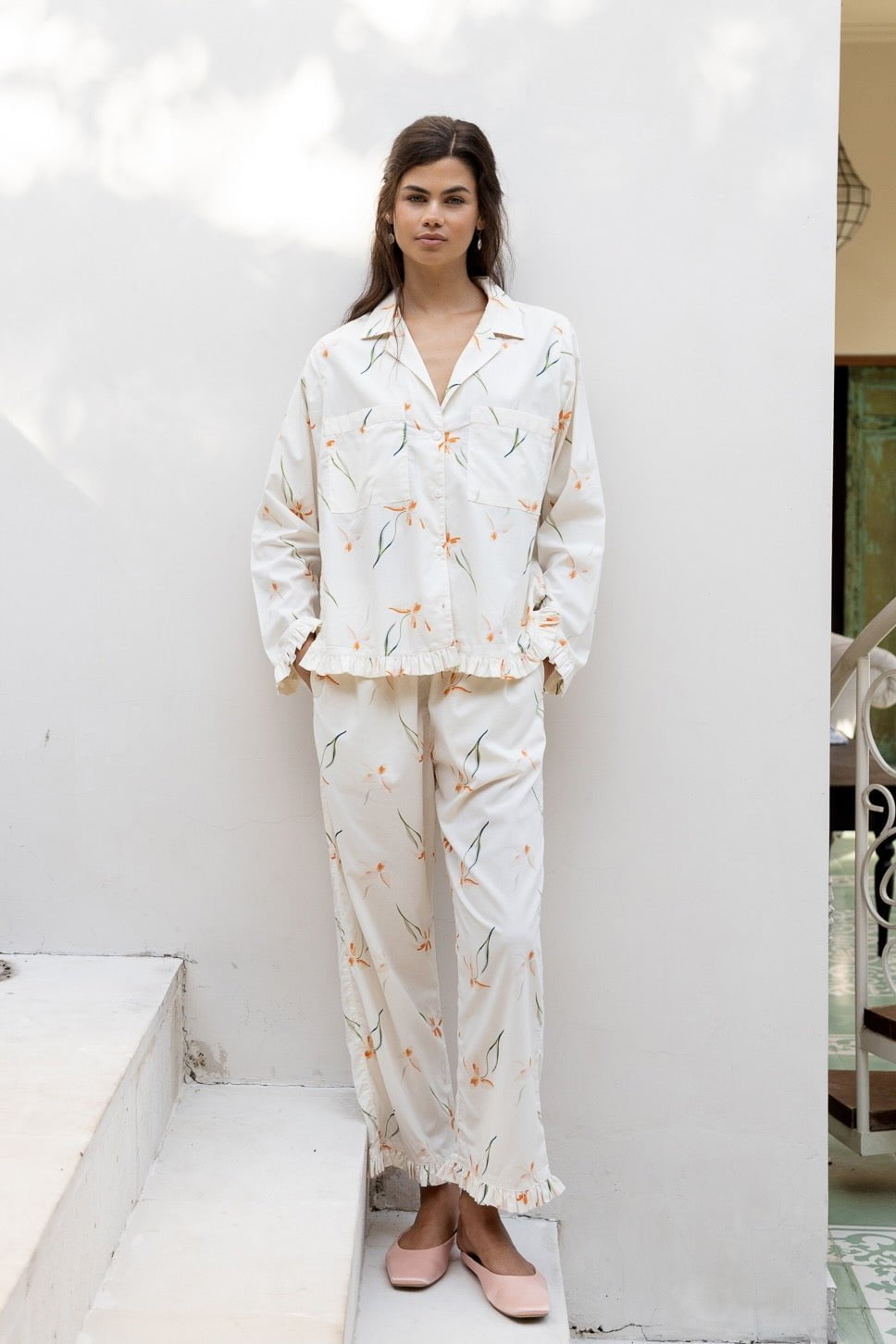 Felicity Frill Set - Long - Cotton Modal - Lily