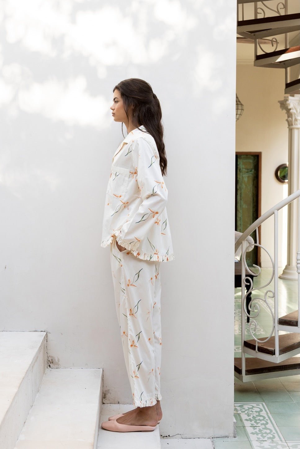 Felicity Frill Set - Long - Cotton Modal - Lily