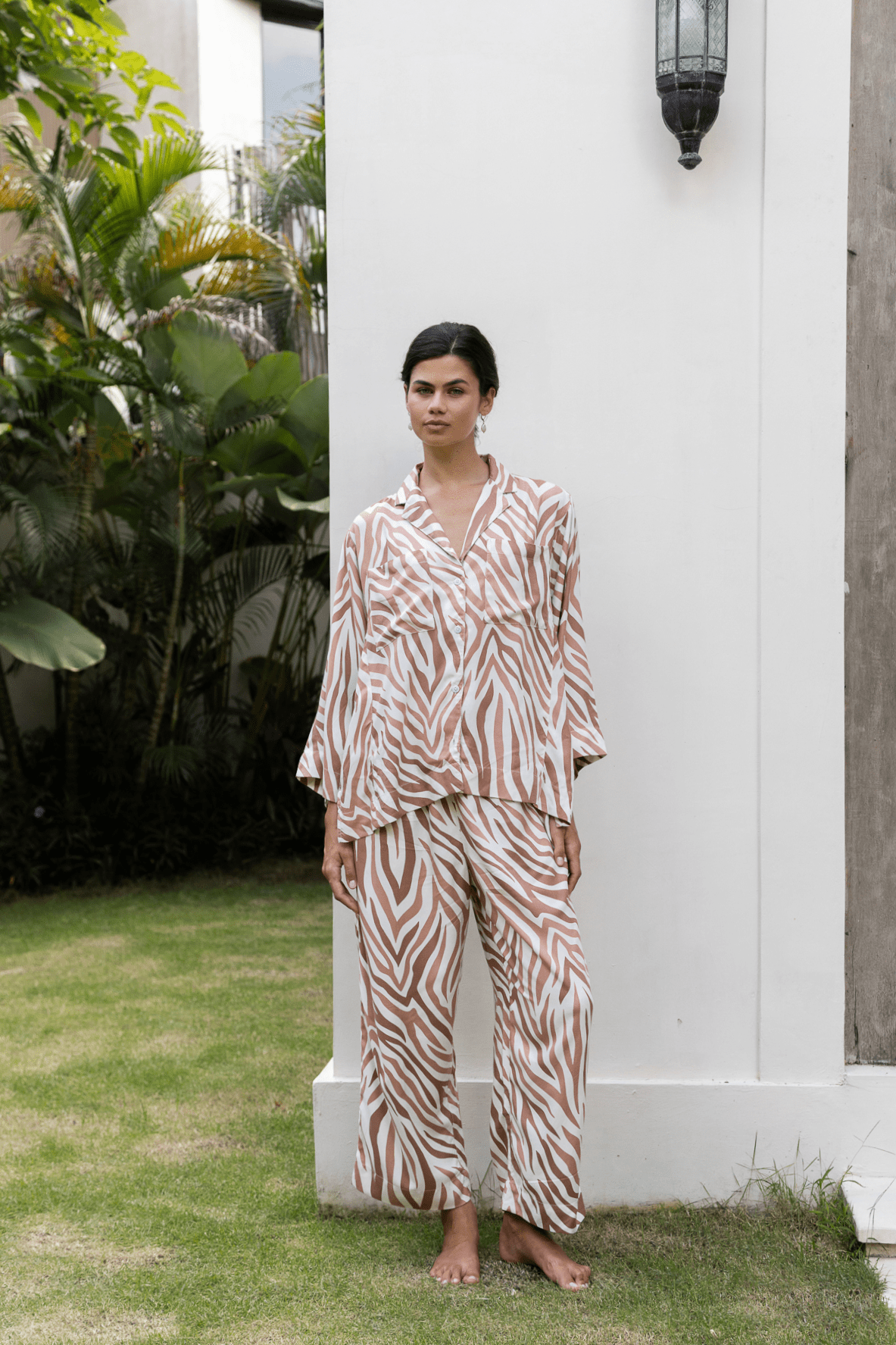 Peta Sleep Set - Long - ECOVERO™ - Zebra