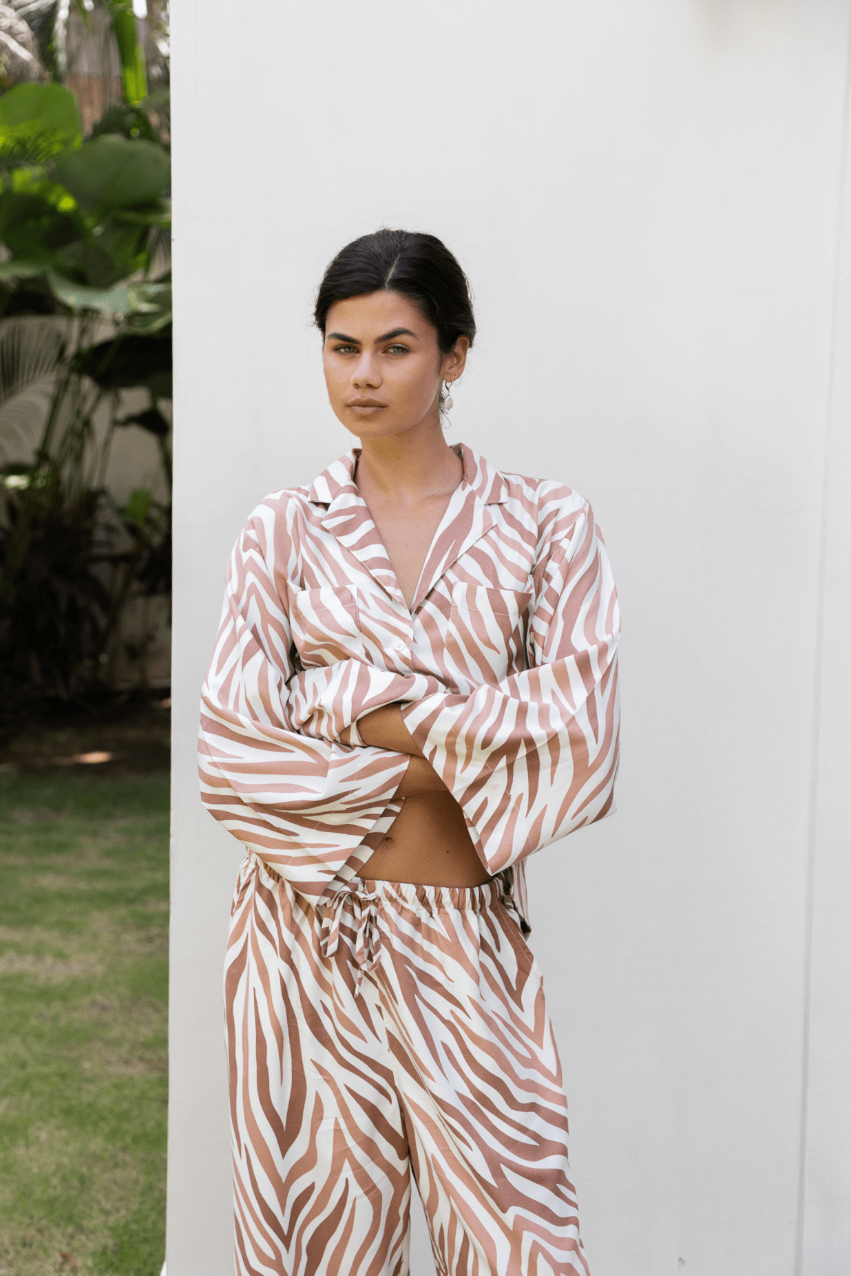 Peta Sleep Set - Long - ECOVERO™ - Zebra