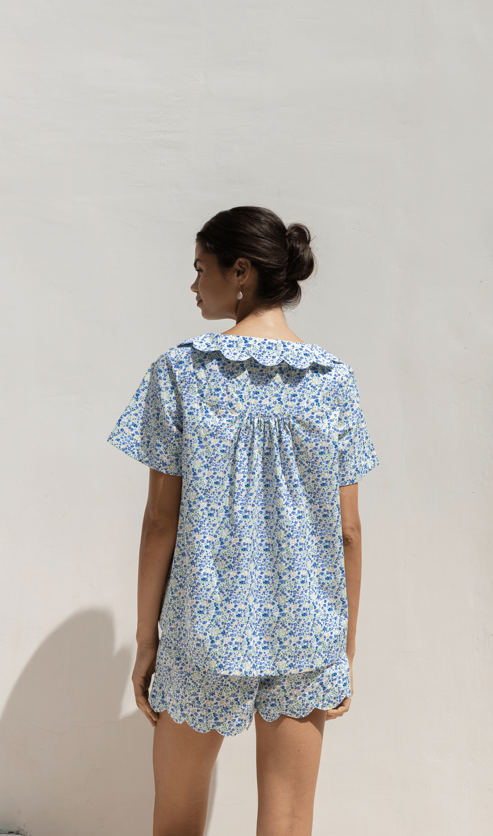 Penelope Sleep Set - Cotton - Floret Blue