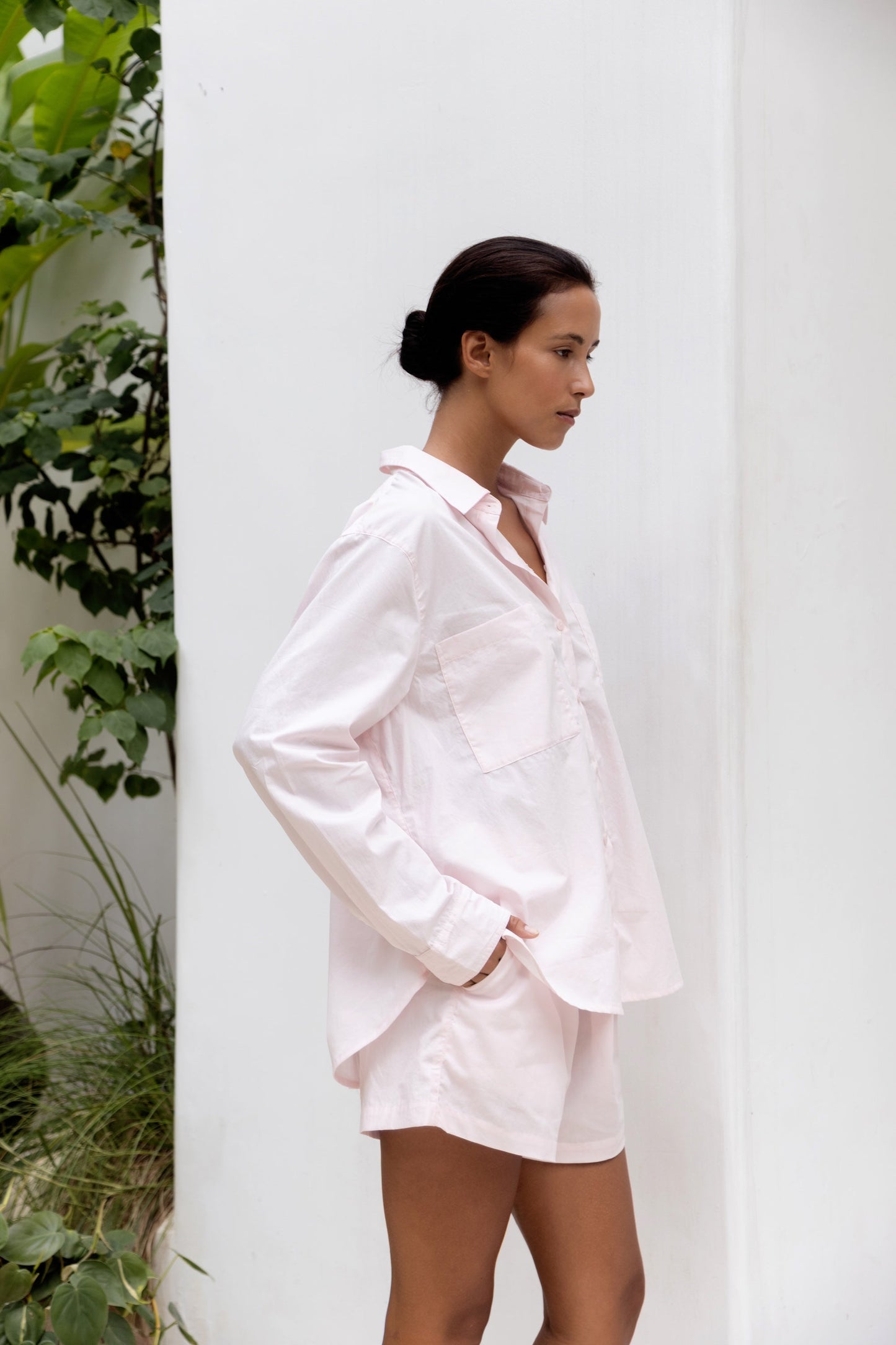 Stevie Lounge Set - Cotton - Ballet Pink