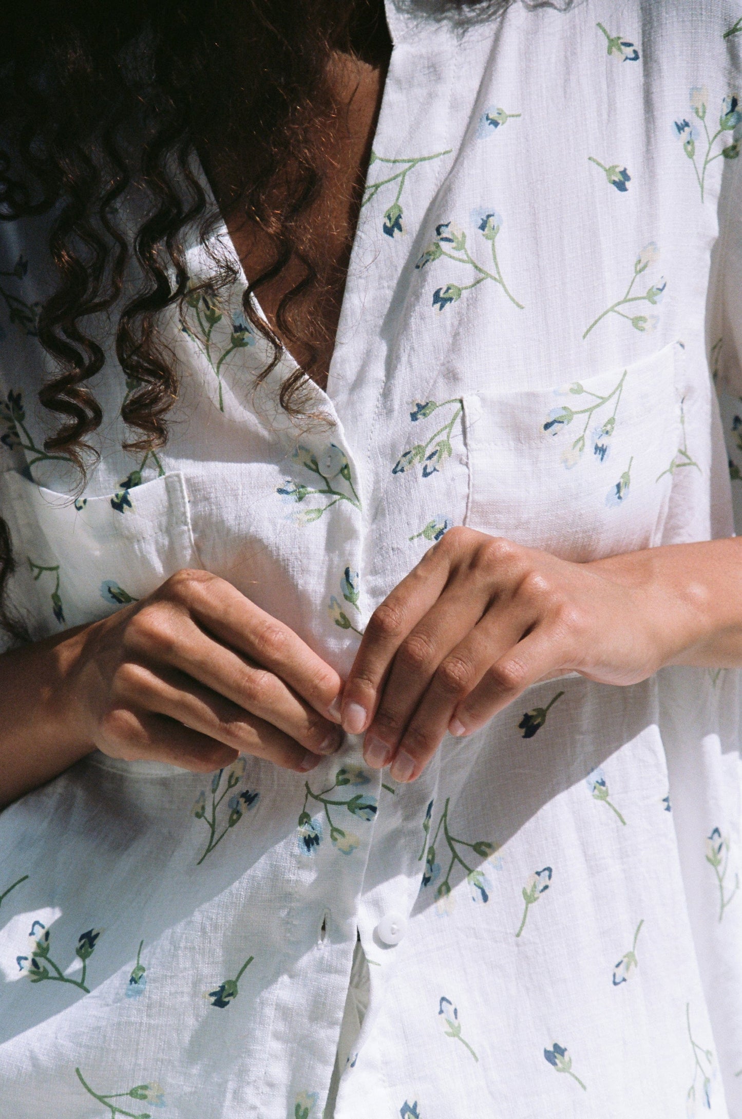 Maggie Pajama Set - Lyocell Linen - Bluebell