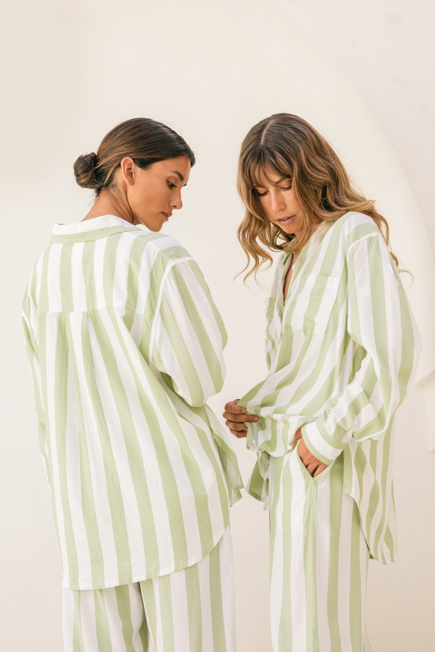 Marlon Long Sleep Set - Stripe - Margarita