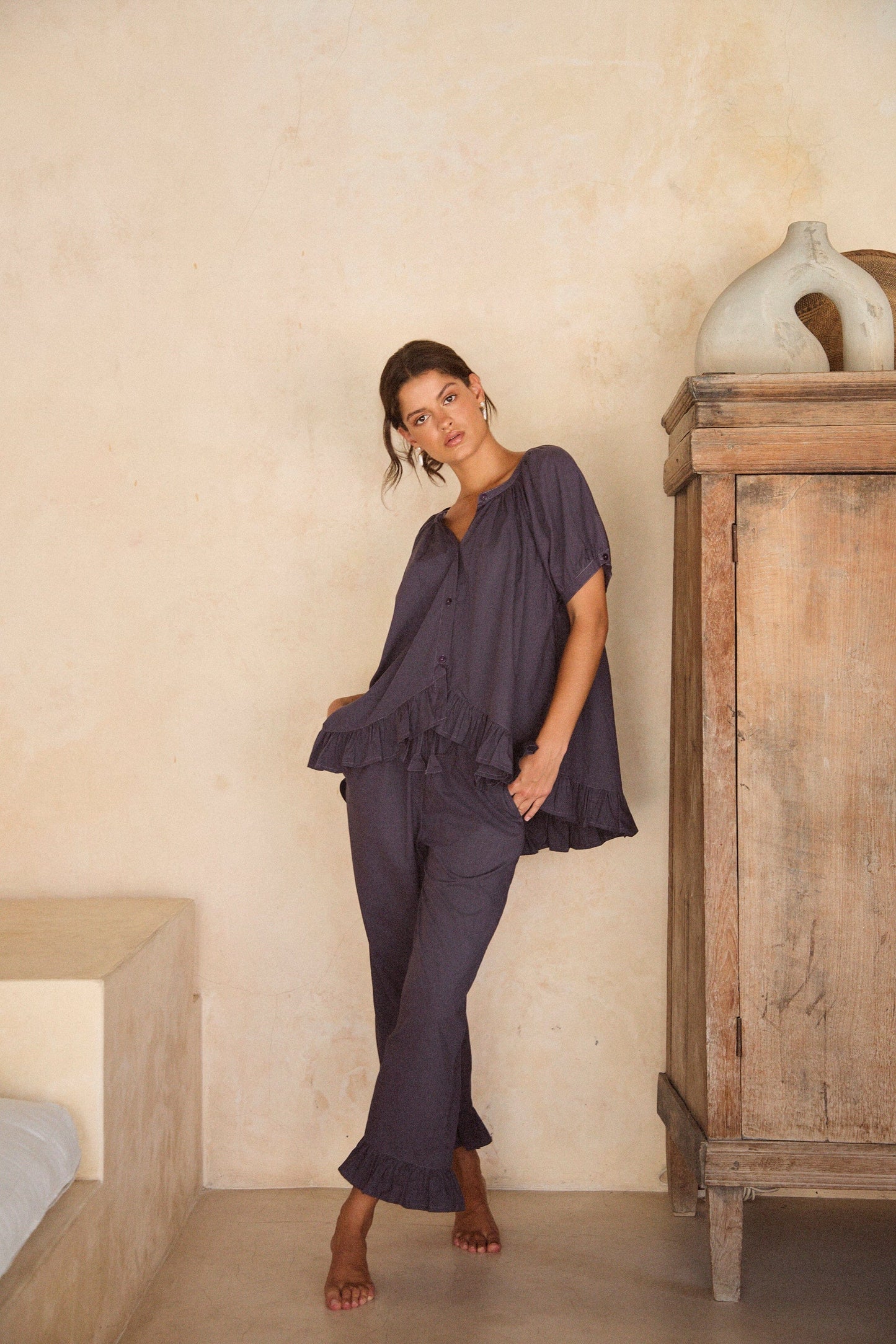 Sophie Sleep Set - Pants - Cotton Modal - Midnight