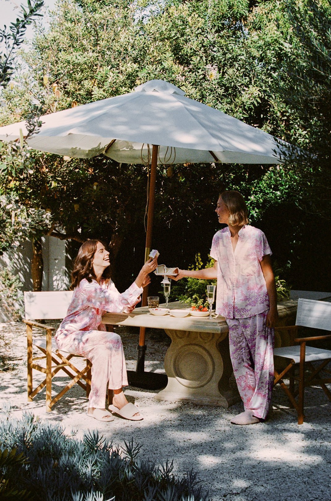 Maggie Pyjama Set - Long Pants - Summer Toile - Pink