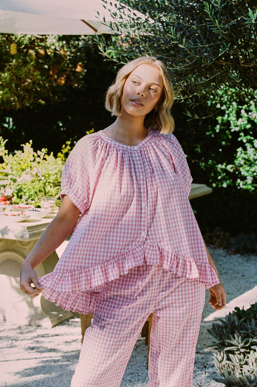 Sylvie Gingham Pant Set