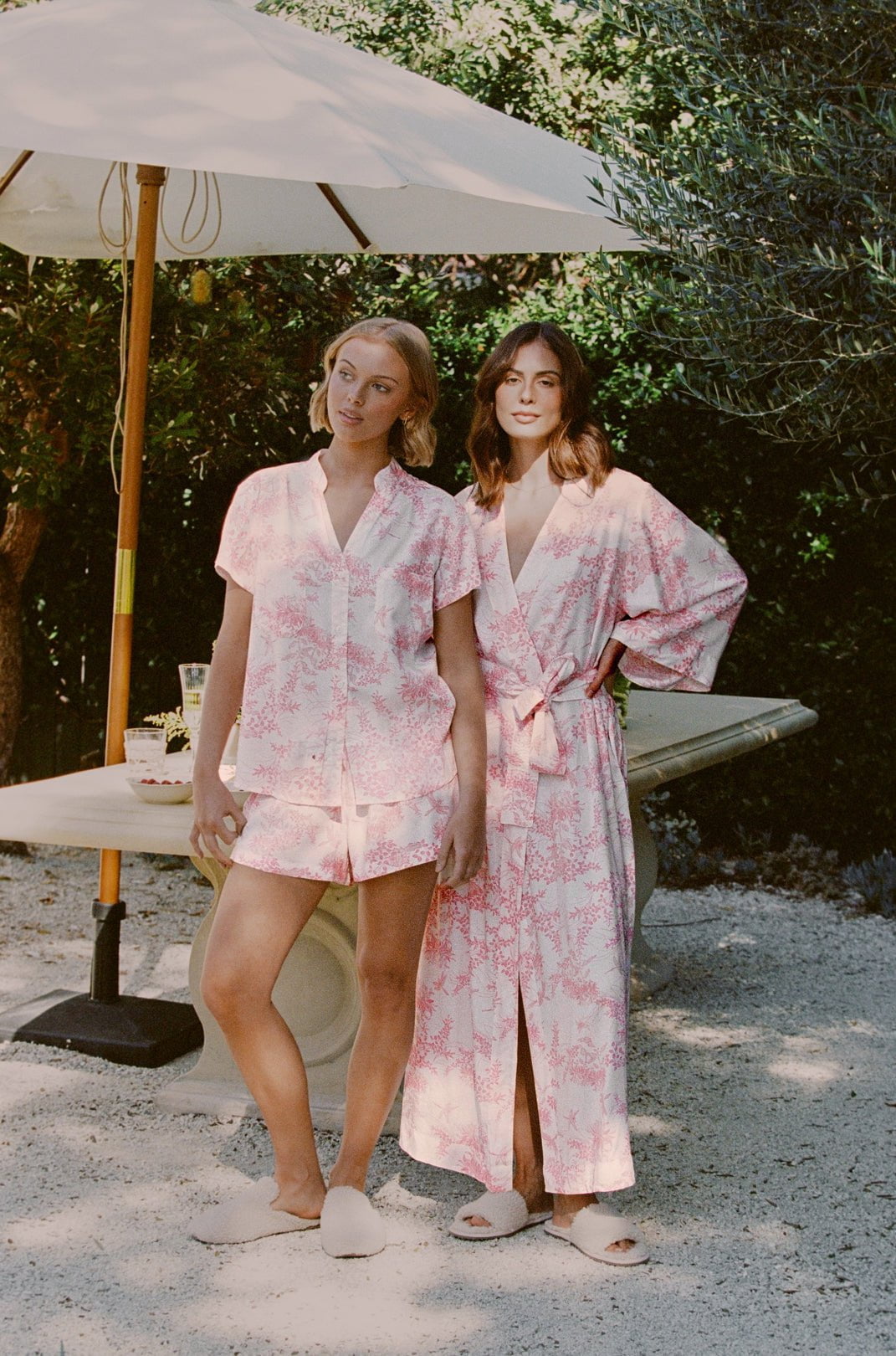 Maggie Pyjama Set - Summer Toile - Pink