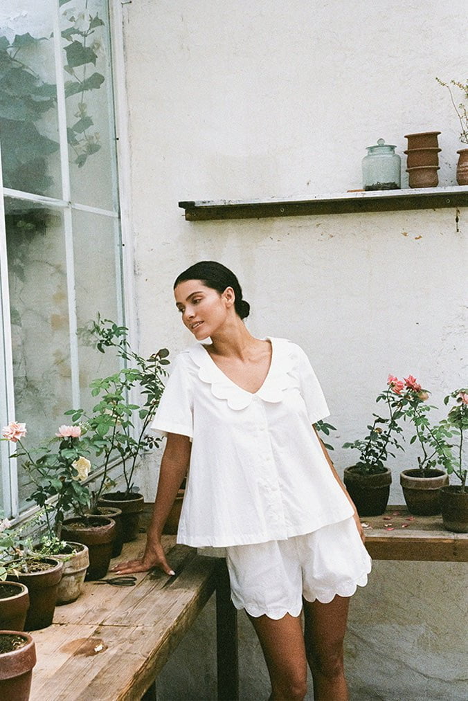 Penelope Sleep Set - Cotton Modal - Off White