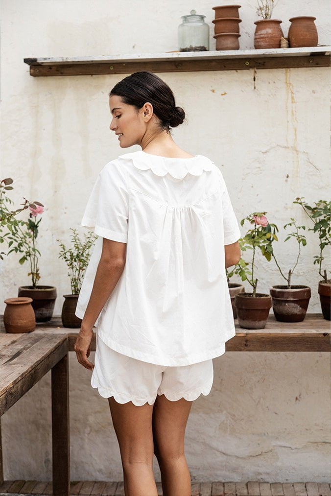 Penelope Sleep Set - Cotton Modal - Off White