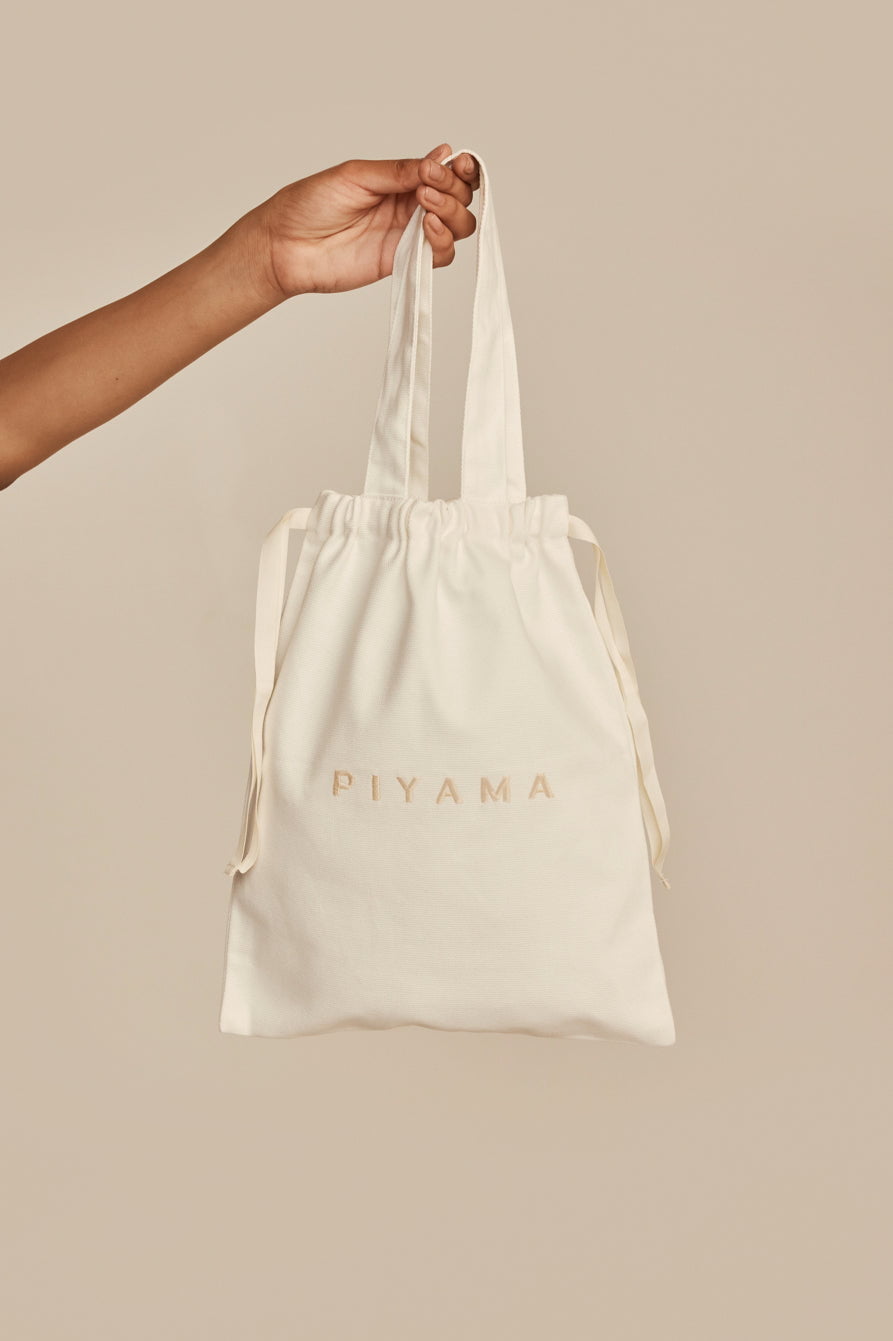 Embroidered Cotton Tote